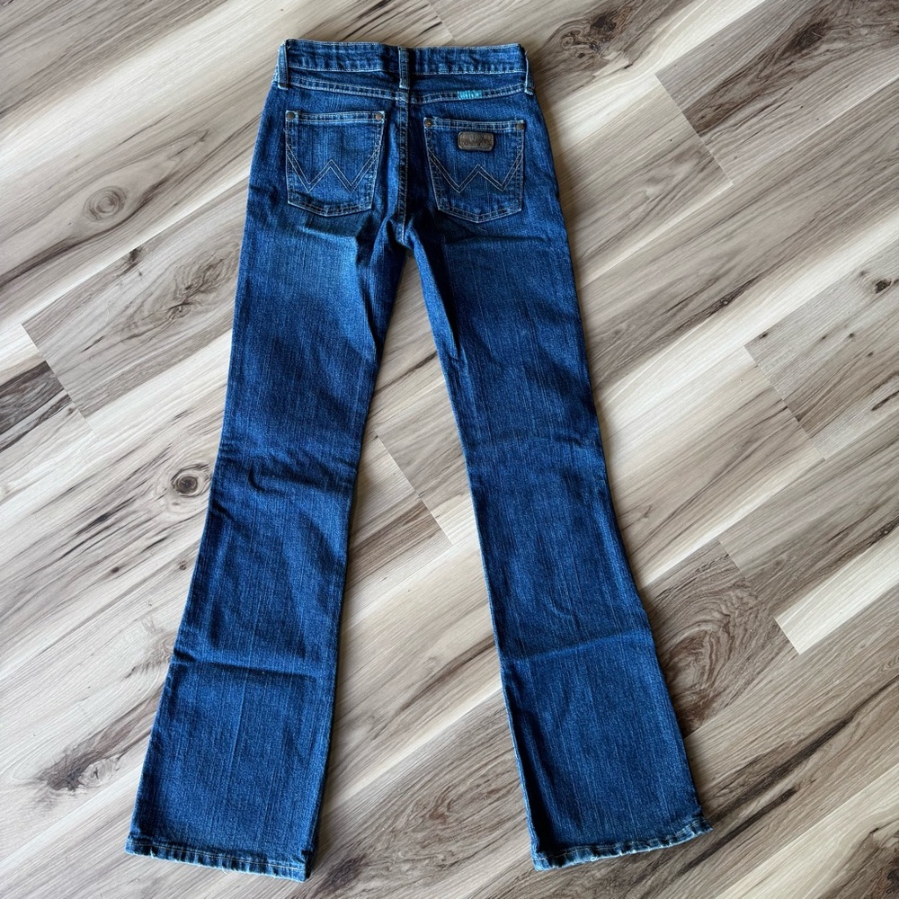 Girls Size 14 Slim Wrangler Boot Cut Western Cowgirl Jeans
